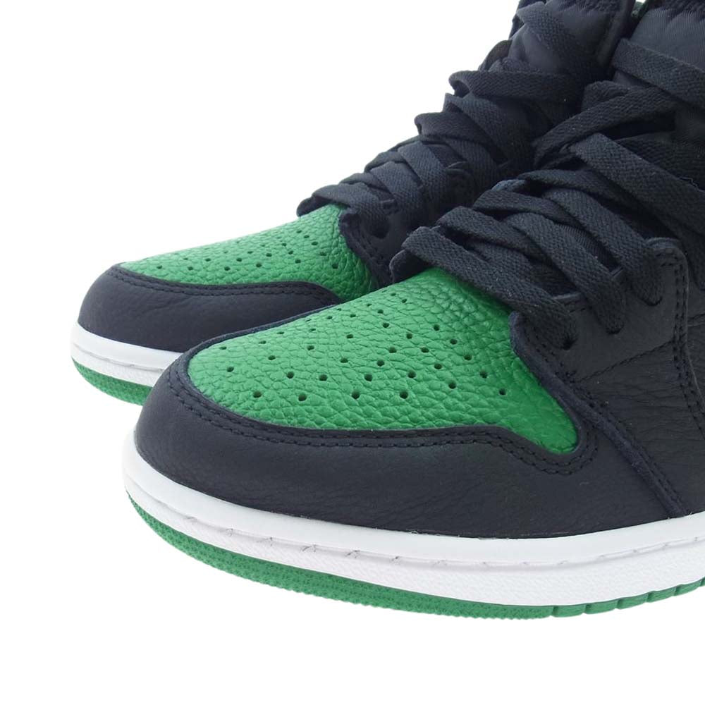 NIKE AIR JORDAN ナイキ ジョーダン 555088-030 1 Retro High OG Black/Pine Green AJ1 レトロ ハイ OG ブラック/パイングリーン スニーカー ブラック系 グリーン系 26.5cm【美品】【中古】
