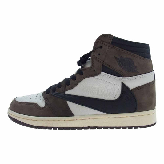 NIKE AIR JORDAN ナイキ ジョーダン CD4487-100 Travis Scott Air Jordan1 AJ1 Retro High OG TS SP Sail/Dark Mocha トラヴィス・スコットレトロ ハイ セイル/ダークモカ スニーカー セイル/ダークモカ 26cm【新古品】【未使用】【中古】
