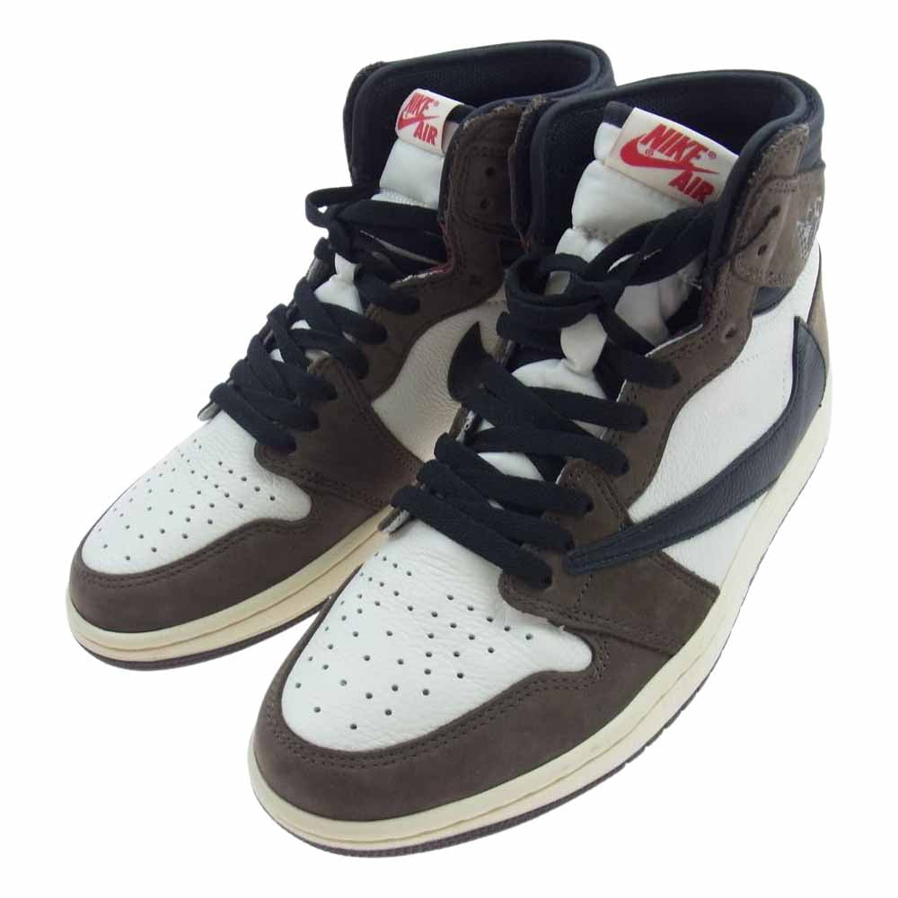 NIKE AIR JORDAN ナイキ ジョーダン CD4487-100 Travis Scott Air Jordan1 AJ1 Retro High OG TS SP Sail/Dark Mocha トラヴィス・スコットレトロ ハイ セイル/ダークモカ スニーカー セイル/ダークモカ 26cm【新古品】【未使用】【中古】