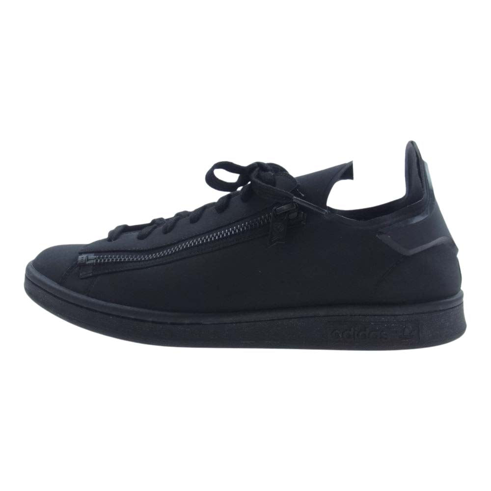Y-3 Yohji Yamamoto ワイスリー ヨウジヤマモト CG3207 STAN ZIP レザー ローカット スニーカー ブラック ブラック系 26.5cm【中古】