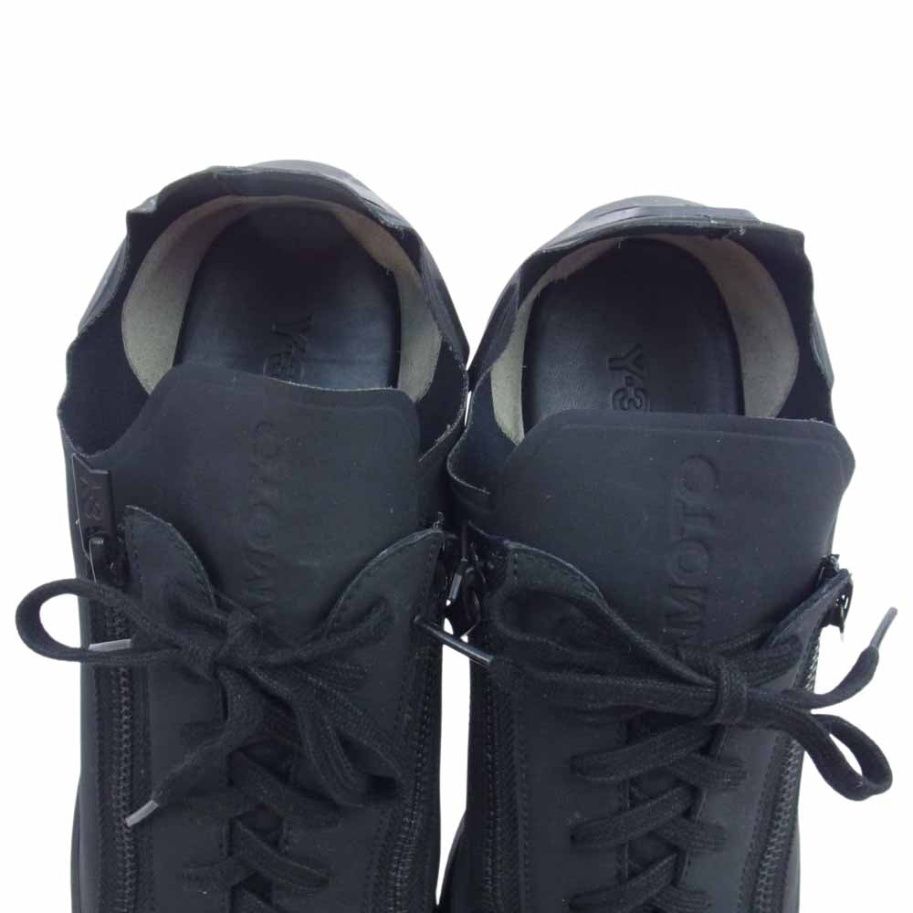 Y-3 Yohji Yamamoto ワイスリー ヨウジヤマモト CG3207 STAN ZIP レザー ローカット スニーカー ブラック ブラック系 26.5cm【中古】