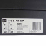 Y-3 Yohji Yamamoto ワイスリー ヨウジヤマモト CG3207 STAN ZIP レザー ローカット スニーカー ブラック ブラック系 26.5cm【中古】