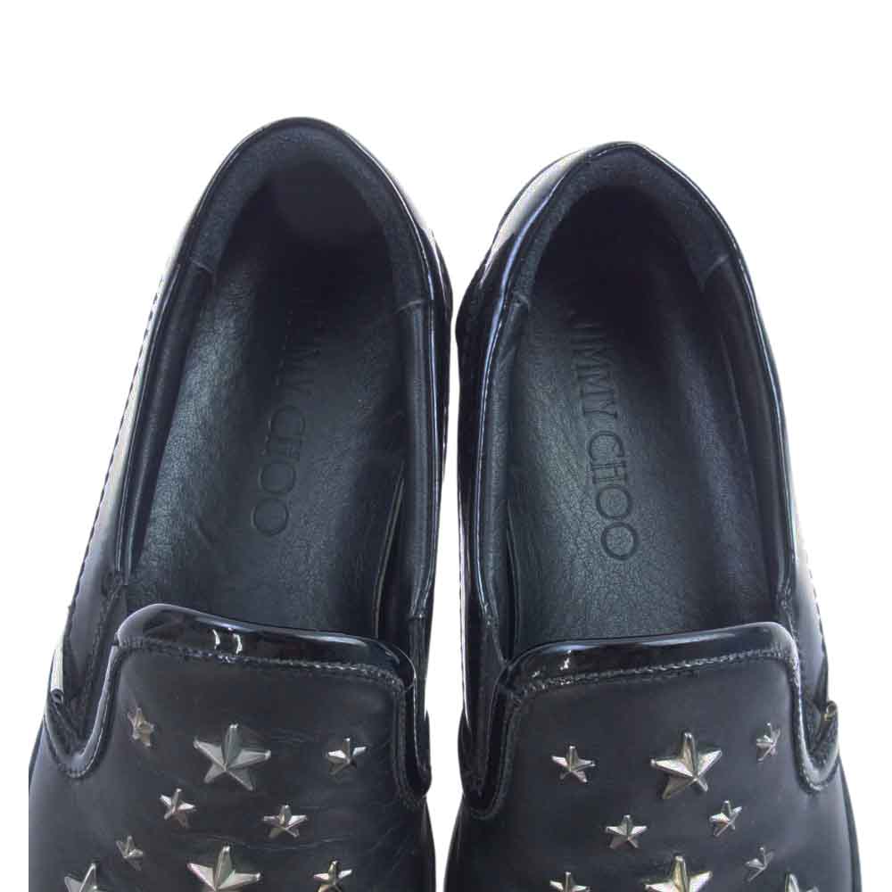 JIMMY CHOO ジミーチュウ GROVE NAS スター スタッズ スニーカー スリッポン ブラック系 42【中古】