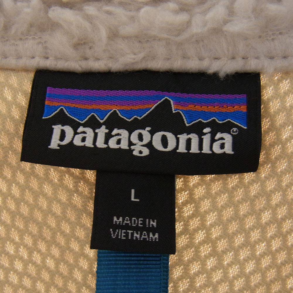 patagonia パタゴニア 22AW 23056 CLASSIC RETRO-X JACKET クラシック レトロ X フリース ジャケット オフホワイト系 アイボリー系 L【美品】【中古】