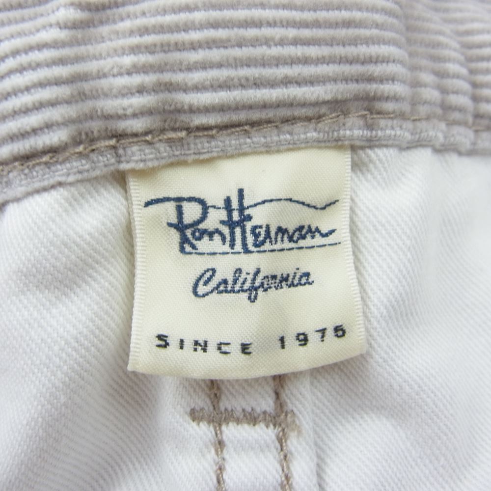 Ron Herman ロンハーマン 522060121 USEDリペア加工 ペンキ ペイント加工 コーデュロイ パンツ グレー系 M【中古】