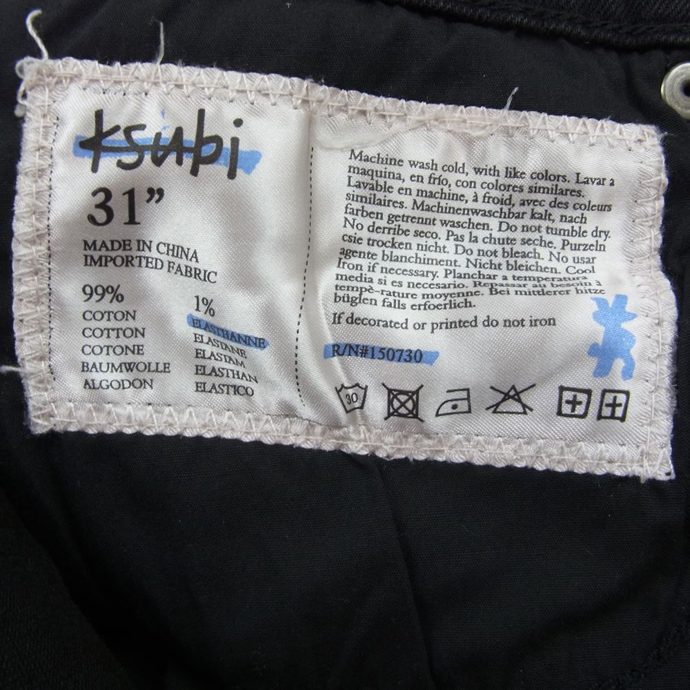 スビ 102987 CHITCH CHOP ボタンフライ 5ポケット ブラックデニム スキニー パンツ ジーンズ ブラック系 31【中古】