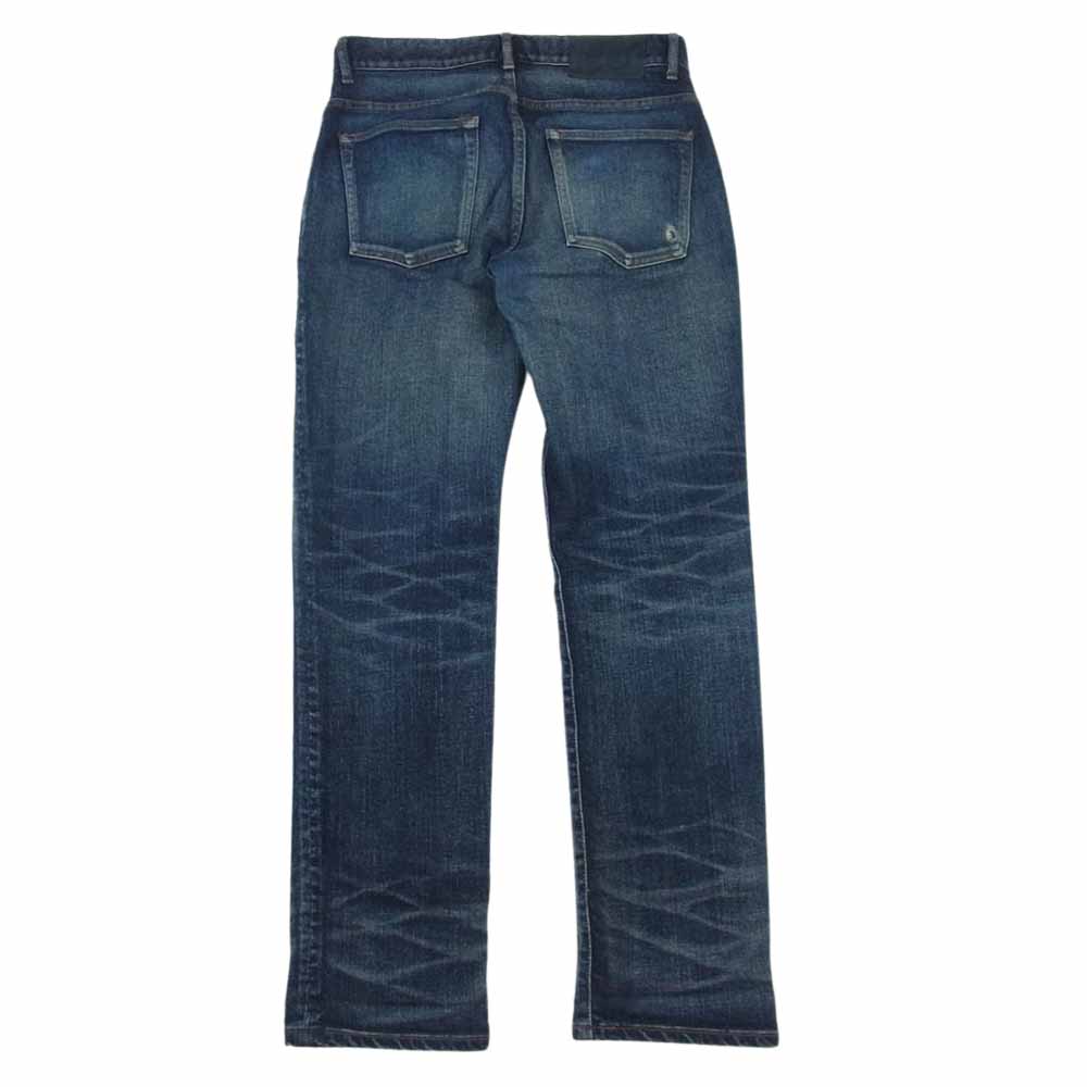 Ron Herman ロンハーマン 2720600076 DENIM ダメージ加工 クラッシュ リペア加工 ジップフライ ストレート デニムパンツ インディゴブルー系 31【中古】