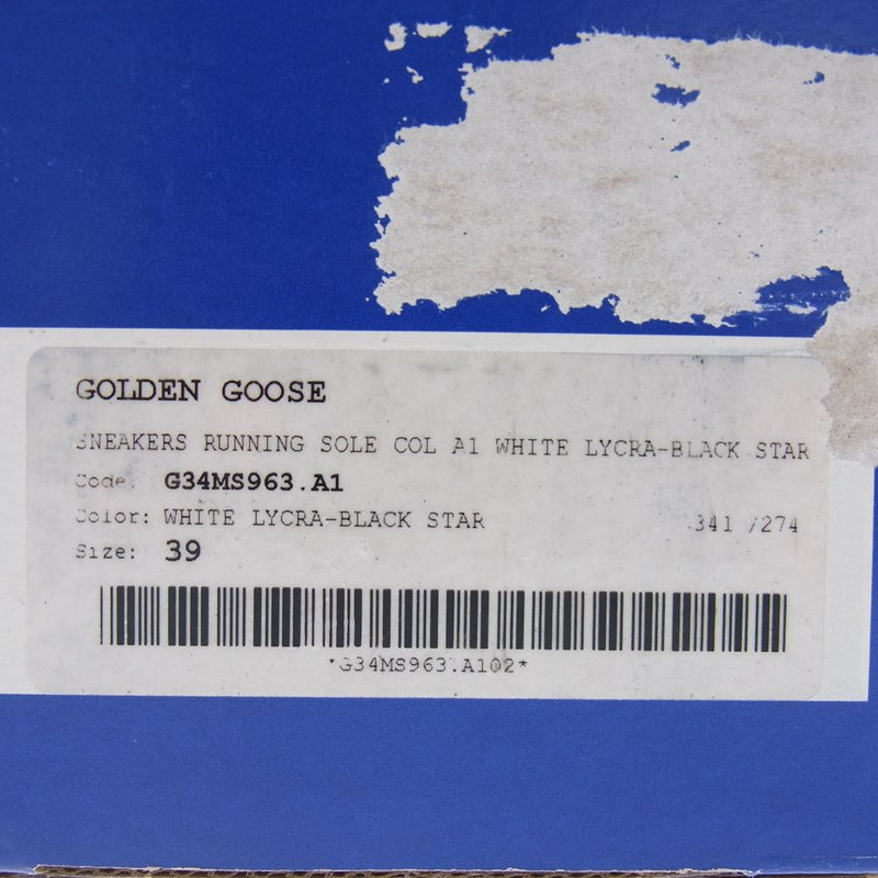 GOLDEN GOOSE ゴールデングース G34MS963 ヴィンテージ加工 ペイント加工 ランニングソール スニーカー グレー系 39【中古】