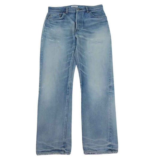 Ron Herman ロンハーマン 3120600151 STRAIGHT DENIM USED加工 赤耳 ボタンフライ ストレート デニムパンツ インディゴブルー系 31【中古】