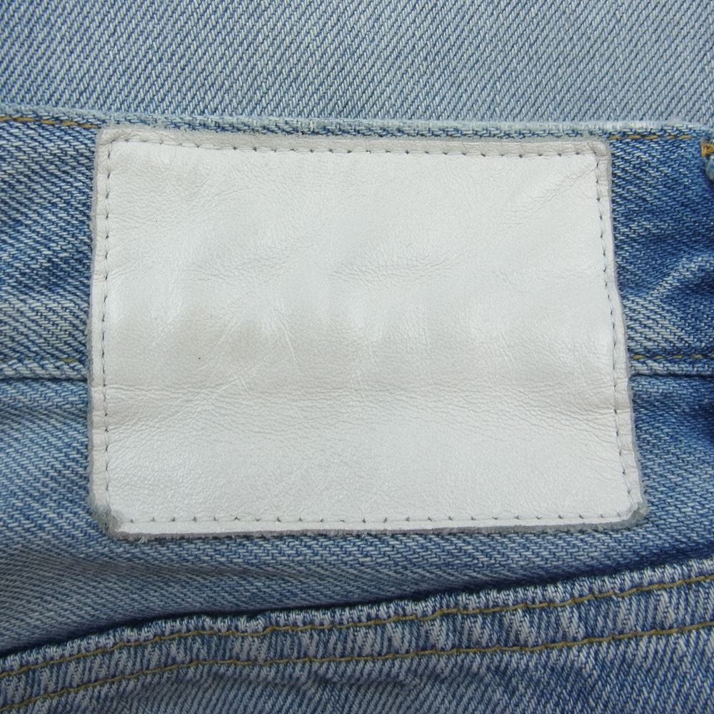 Ron Herman ロンハーマン 3120600151 STRAIGHT DENIM USED加工 赤耳 ボタンフライ ストレート デニムパンツ インディゴブルー系 31【中古】