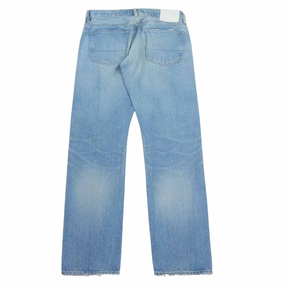 Ron Herman ロンハーマン 2520600138 DENIM USA製 サザビーリーグタグ ダメージ加工 クラッシュ リペア加工 ジップフライ ストレート デニムパンツ インディゴブルー系 31【中古】