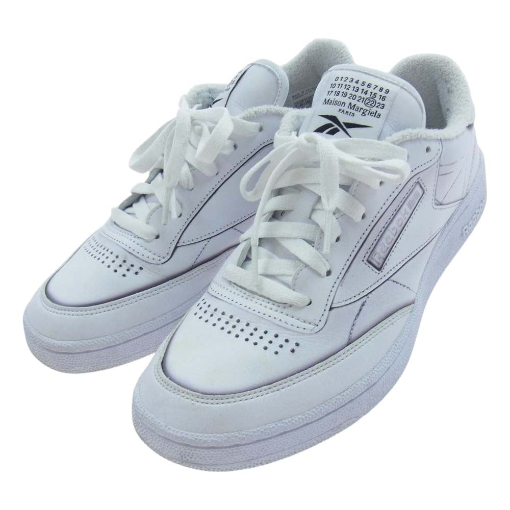 MAISON MARGIELA メゾンマルジェラ REEBOK リーボック H02407 1Y3501 PROJECT 0 CC TL Club C sneakers クラブC プロジェクト ローカット スニーカー ホワイト系 25.5cm【中古】
