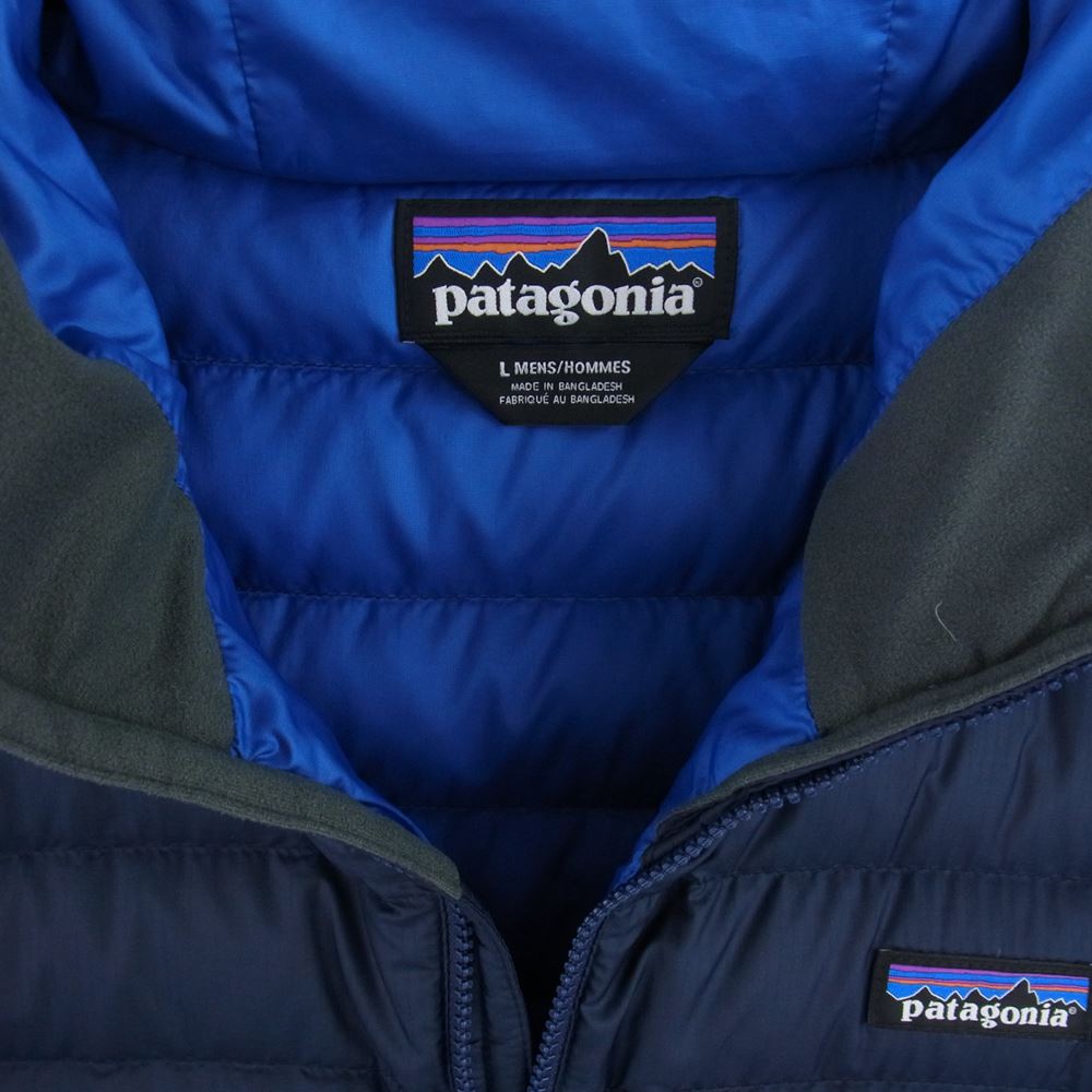 patagonia パタゴニア 17AW 84701 DOWN SWEATER HOODY セーター フーディ ダウン ジャケット ネイビー系 L【中古】