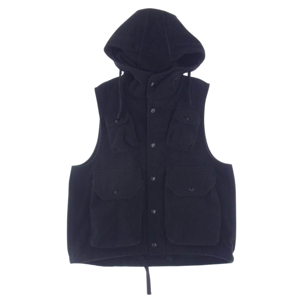 Engineered Garments エンジニアードガーメンツ Field Vest Polyester Fleece フィールド フリース フーディ ベスト ブラック系 XS【中古】