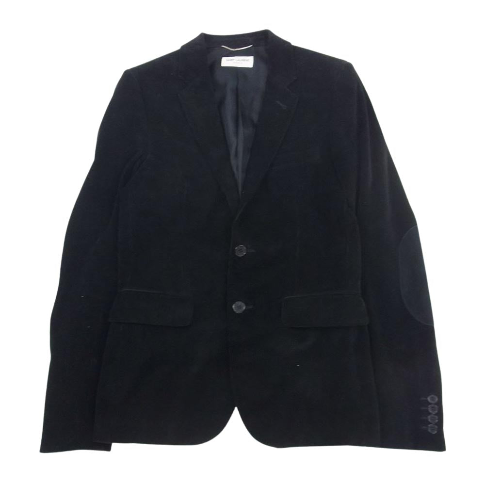 SAINT LAURENT サンローラン 391786 Y934J 2015年 コーデュロイ エルボーパッチ ジャケット ブラック系 44【中古】