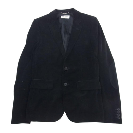 SAINT LAURENT サンローラン 391786 Y934J 2015年 コーデュロイ エルボーパッチ ジャケット ブラック系 44【中古】
