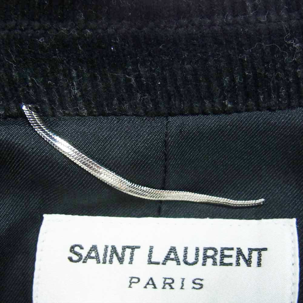 SAINT LAURENT サンローラン 391786 Y934J 2015年 コーデュロイ エルボーパッチ ジャケット ブラック系 44【中古】