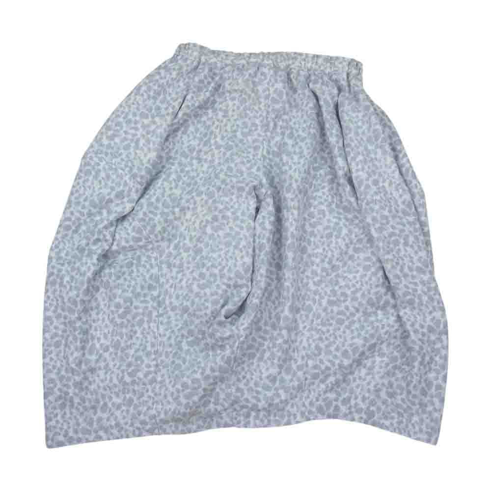 BLACK COMME des GARCONS ブラックコムデギャルソン 23SS 1G-P012-052 レオパード総柄 ウエストギャザー バルーン スカート ホワイト系 M【新古品】【未使用】【中古】