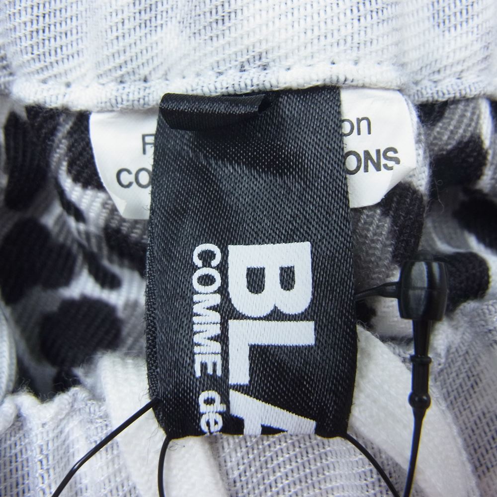 BLACK COMME des GARCONS ブラックコムデギャルソン 23SS 1G-P012-052 レオパード総柄 ウエストギャザー バルーン スカート ホワイト系 M【新古品】【未使用】【中古】