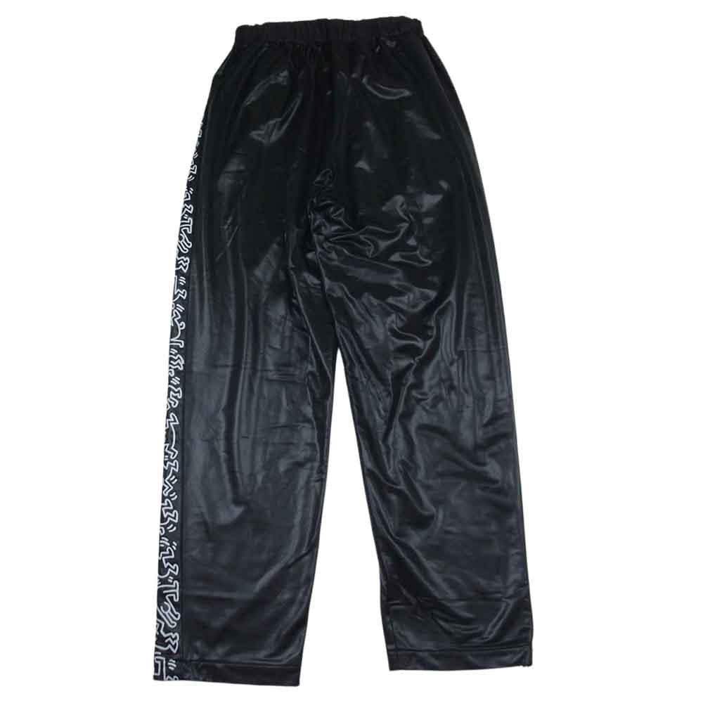 JUNYA WATANABE COMME des GARCONS MAN ジュンヤワタナベコムデギャルソンマン Keith Haring キースへリング 23SS WK-P019-051 エステルコール 裏起毛 カレンダー加工 パンツ ブラック系 S【新古品】【未使用】【中古】