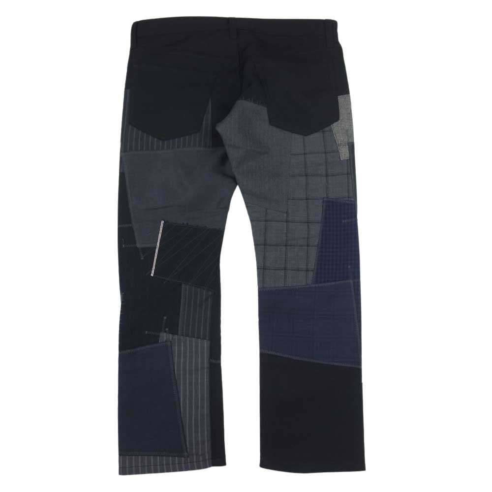 JUNYA WATANABE COMME des GARCONS MAN ジュンヤワタナベコムデギャルソンマン 23SS WK-P040-051 綿ポリエステル 多素材MIX パッチワーク デニムパンツ ブラック系 XS【新古品】【未使用】【中古】