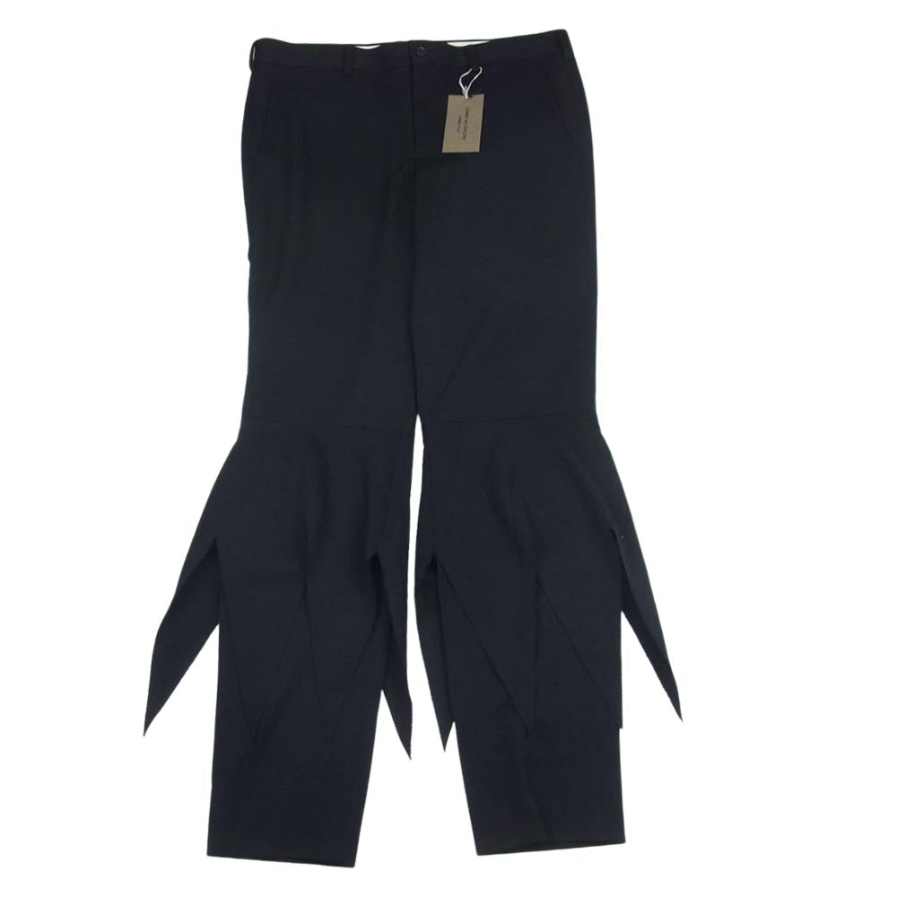 COMME des GARCONS HOMME PLUS コムデギャルソンオムプリュス 23SS PK-P036-051 cut out trousers カットアウトトラウザー 裾変形 スラックスパンツ ブラック系 S【新古品】【未使用】【中古】
