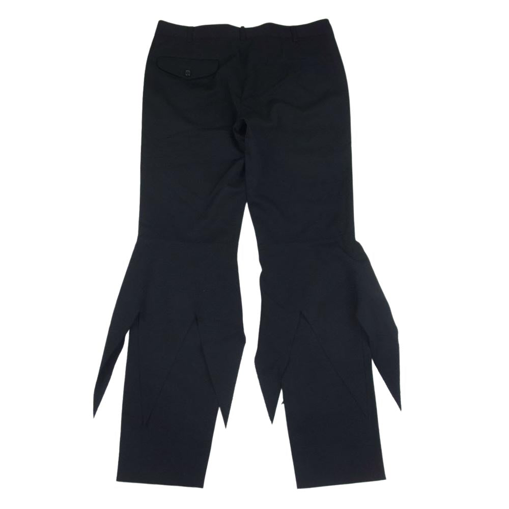 COMME des GARCONS HOMME PLUS コムデギャルソンオムプリュス 23SS PK-P036-051 cut out trousers カットアウトトラウザー 裾変形 スラックスパンツ ブラック系 S【新古品】【未使用】【中古】