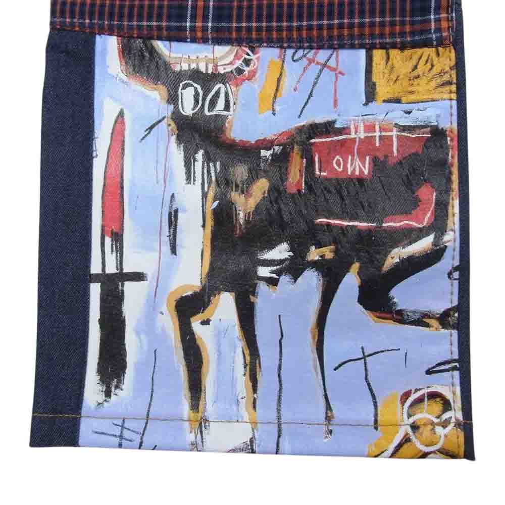 JUNYA WATANABE COMME des GARCONS MAN ジュンヤワタナベコムデギャルソンマン 23SS WK-P022-051 Jean-Michel Basquiat バスキア 綿リヨセルデニム パッチワークMIX パッチワーク デニムパンツ インディゴブルー系 S【新古品】【未使用】【中古】
