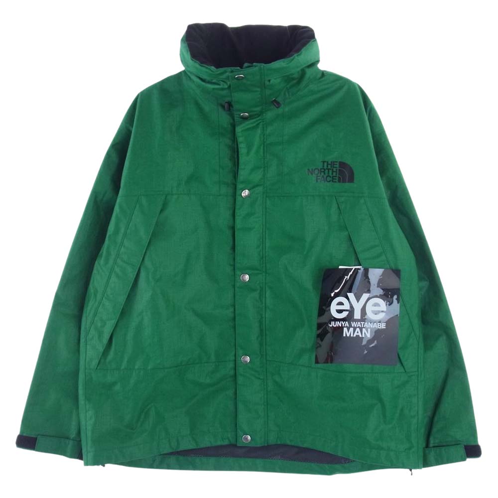 JUNYA WATANABE COMME des GARCONS MAN ジュンヤワタナベコムデギャルソンマン THE NORTH FACE ノースフェイス 23SS WK-J901-100 リネンブロードコーティングラミネート×ナイロンタフタ マウンテンパーカー グリーン系 XS【新古品】【未使用】【中古】