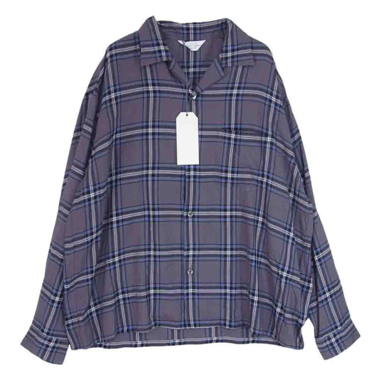 UNUSED アンユーズド US1456 C194S3 レーヨン チェック オープンカラー 長袖 シャツ 3【中古】