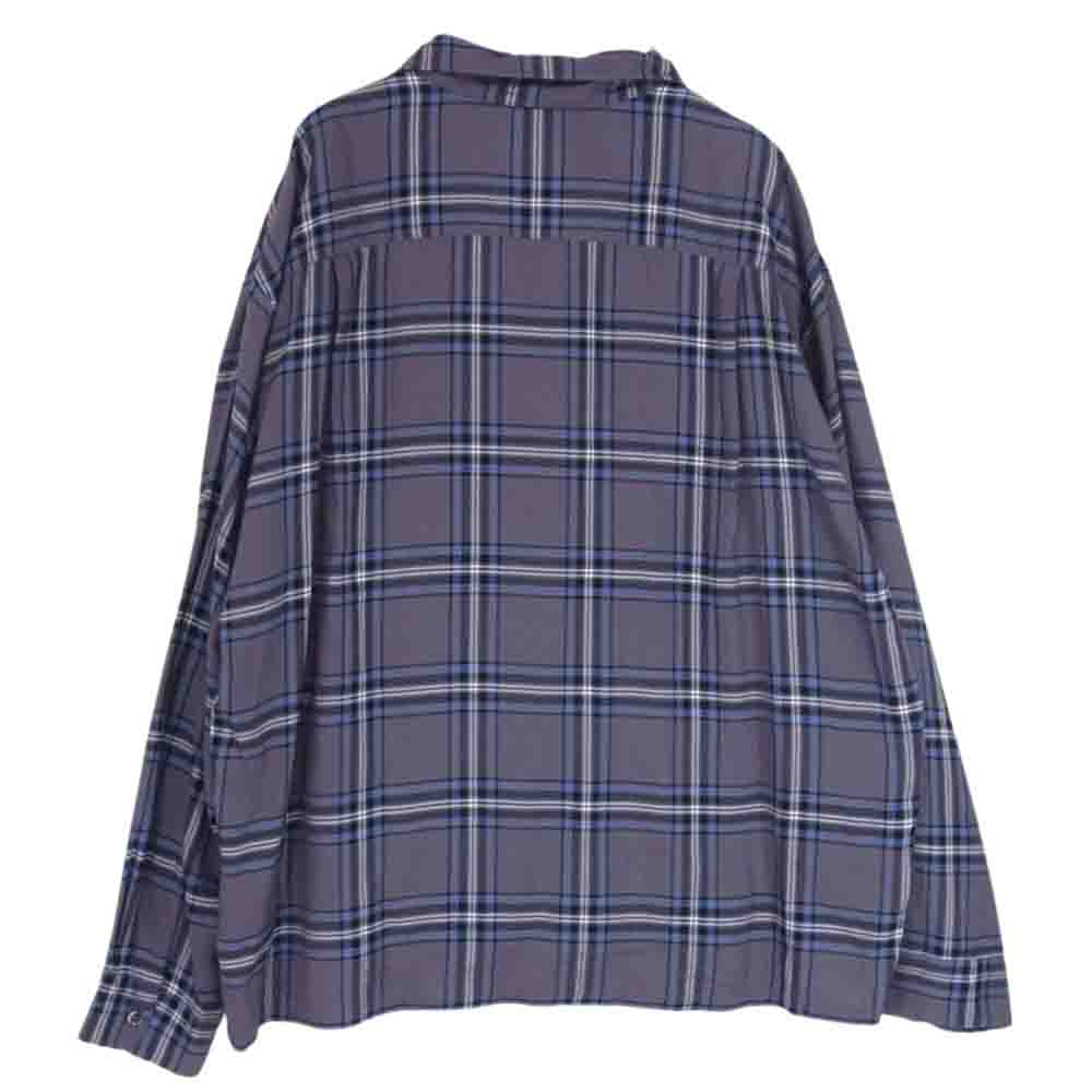 UNUSED アンユーズド US1456 C194S3 レーヨン チェック オープンカラー 長袖 シャツ 3【中古】
