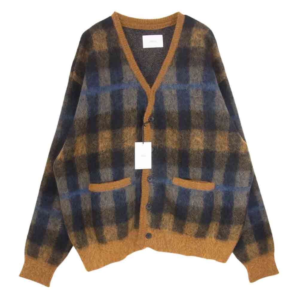 シュタイン 22SS ST.380-2 Kid Mohair Cardigan キッドモヘヤ カーディガン ブラウン系 M【美品】【中古】