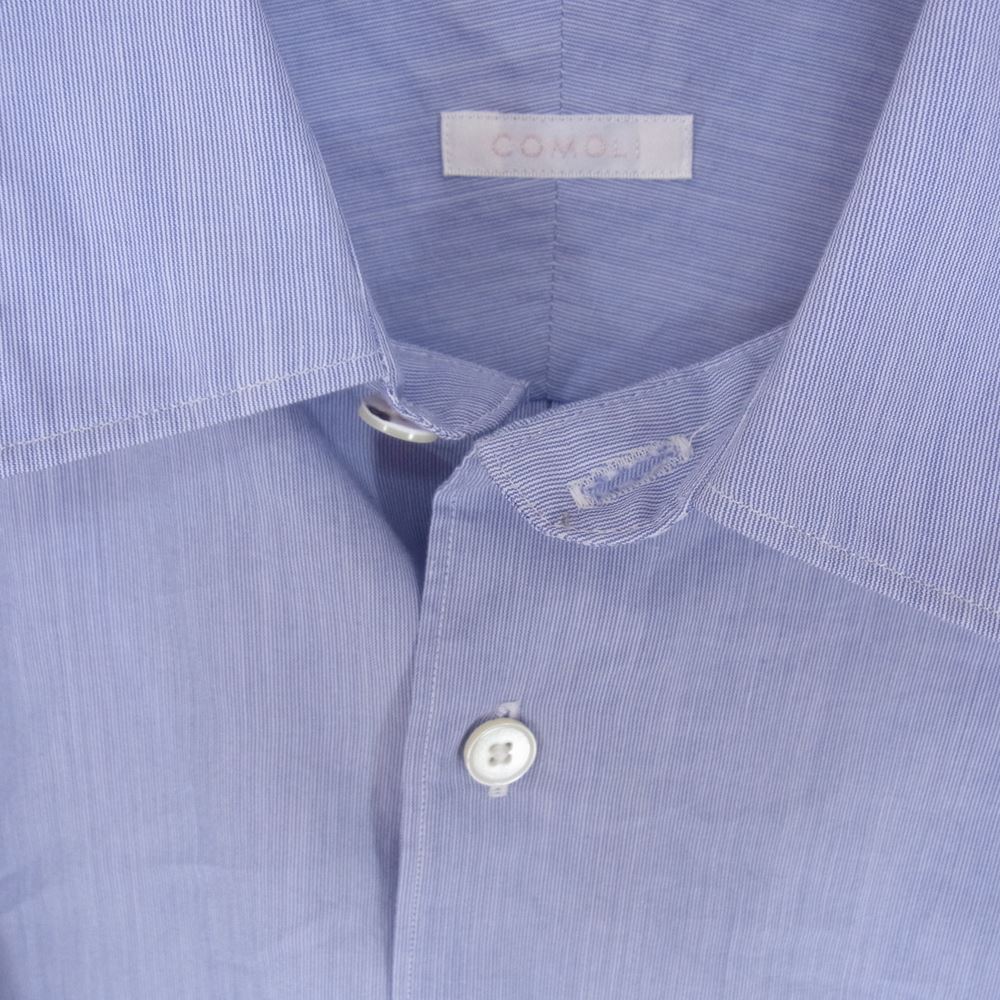COMOLI コモリ 22AW W03-02001 コモリシャツ 長袖 シャツ SAX STRIPE サックスストライプ ライトブルー系 3【美品】【中古】