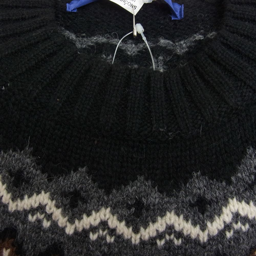 JUNYA WATANABE COMME des GARCONS MAN ジュンヤワタナベコムデギャルソンマン 21AW WH-N001-051 NORDIC SWEATER ウールジャガード ノルディック ニット セーター ホワイト系 L【美品】【中古】