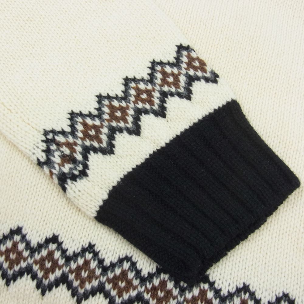 JUNYA WATANABE COMME des GARCONS MAN ジュンヤワタナベコムデギャルソンマン 21AW WH-N001-051 NORDIC SWEATER ウールジャガード ノルディック ニット セーター ホワイト系 L【美品】【中古】