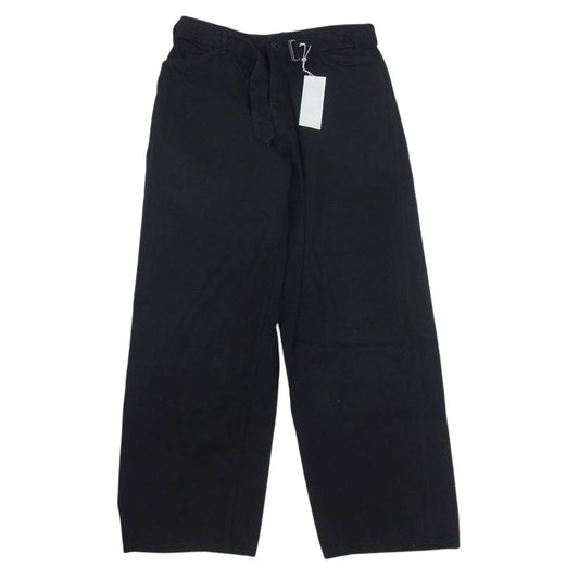 COMOLI コモリ 23SS X01-03001 デニム ベルテッド パンツ ブラック系 3【中古】