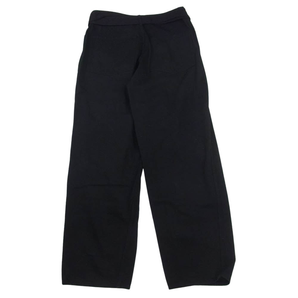 COMOLI コモリ 23SS X01-03001 デニム ベルテッド パンツ ブラック系 3【中古】