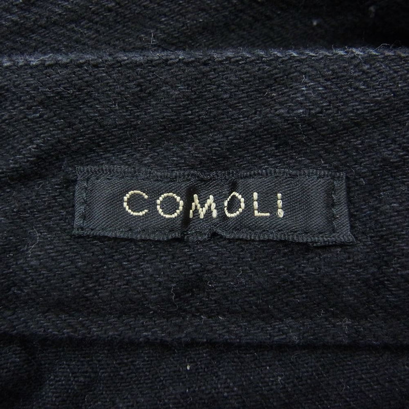 COMOLI コモリ 23SS X01-03001 デニム ベルテッド パンツ ブラック系 3【中古】