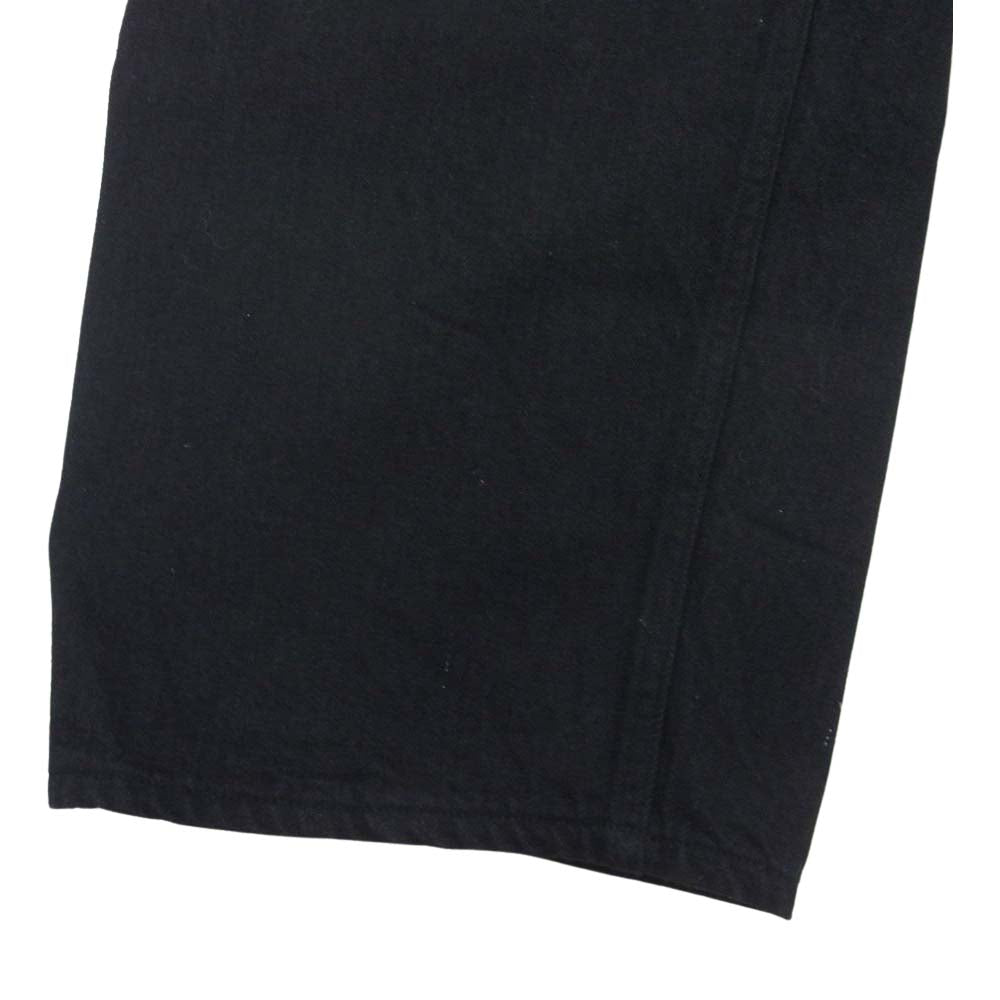 COMOLI コモリ 23SS X01-03001 デニム ベルテッド パンツ ブラック系 3【中古】
