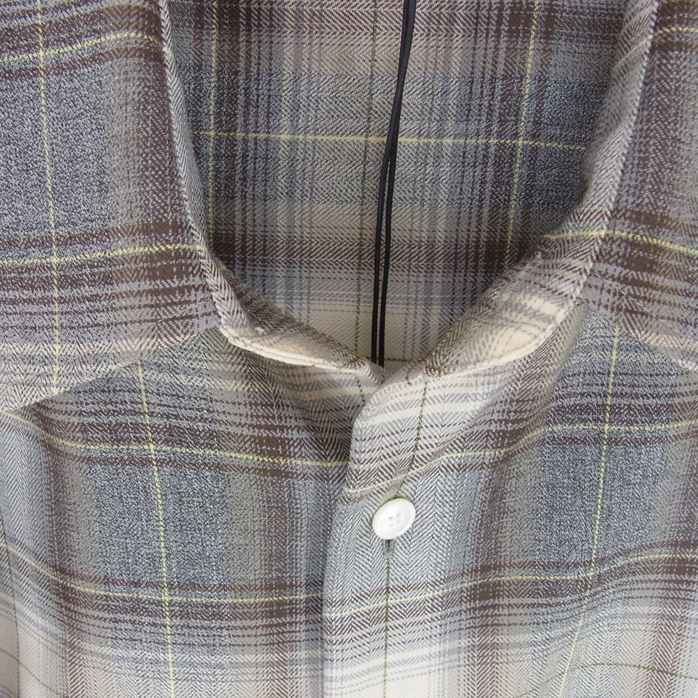 AURALEE オーラリー 22AW A22AS01LC SUPER LIGHT WOOL CHECK SHIRTS スーパーライト ウール チェック 長袖 シャツ 5（Lサイズ）【美品】【中古】
