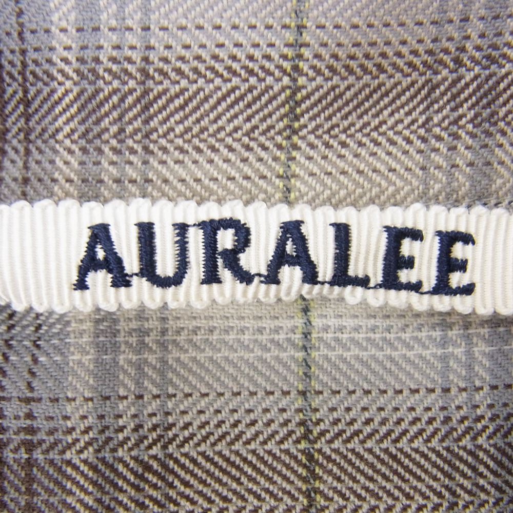 AURALEE オーラリー 22AW A22AS01LC SUPER LIGHT WOOL CHECK SHIRTS スーパーライト ウール チェック 長袖 シャツ 5（Lサイズ）【美品】【中古】