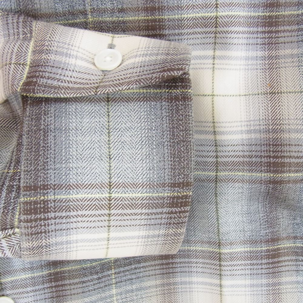 AURALEE オーラリー 22AW A22AS01LC SUPER LIGHT WOOL CHECK SHIRTS スーパーライト ウール チェック 長袖 シャツ 5（Lサイズ）【美品】【中古】