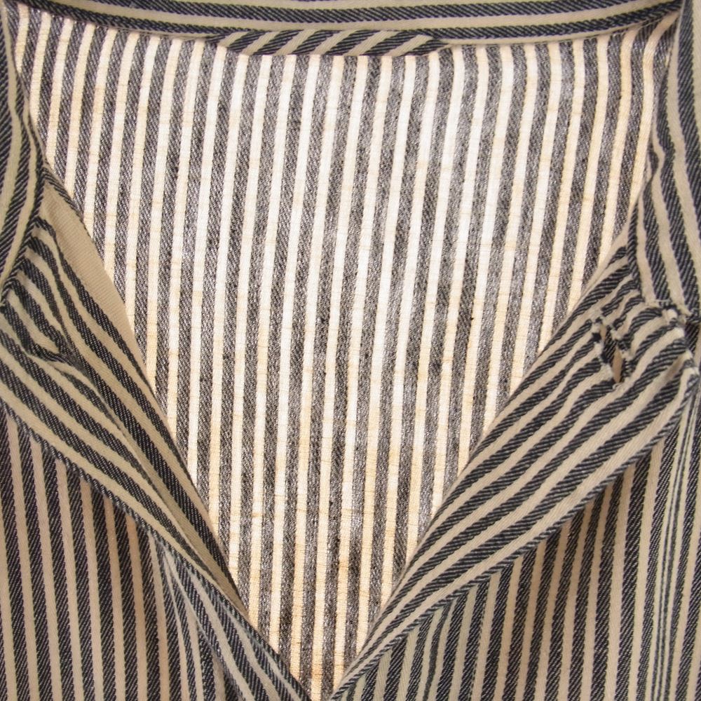 COMOLI コモリ 22SS V01-01024 ストライプ ワークジャケット インディゴブルー系【美品】【中古】