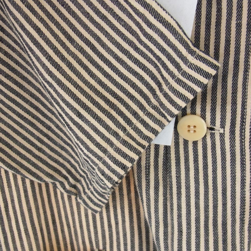 COMOLI コモリ 22SS V01-01024 ストライプ ワークジャケット インディゴブルー系【美品】【中古】