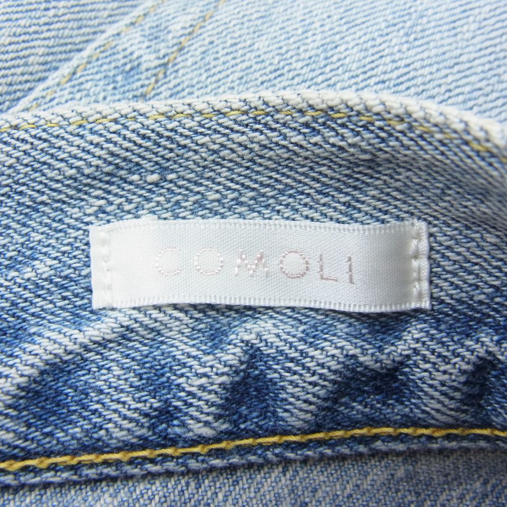 COMOLI コモリ 22AW Ｗ03-03004 デニム 5P パンツ ブリーチ ウォッシュ インディゴブルー系 3【中古】