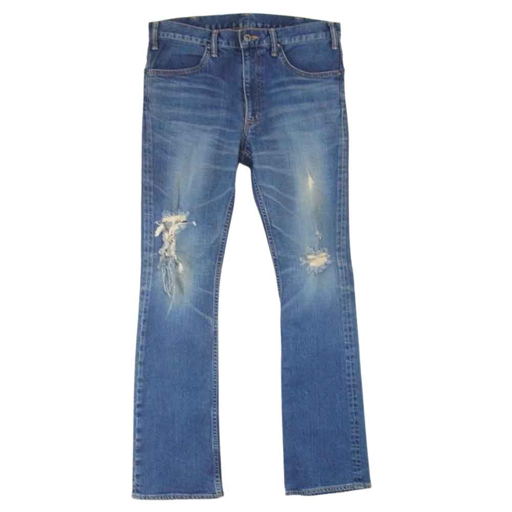 JACKSON MATISSE ジャクソンマティス JM10SS042 ダメージ加工 ストレート デニム パンツ インディゴブルー系 30【中古】