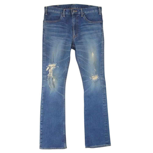 JACKSON MATISSE ジャクソンマティス JM10SS042 ダメージ加工 ストレート デニム パンツ インディゴブルー系 30【中古】