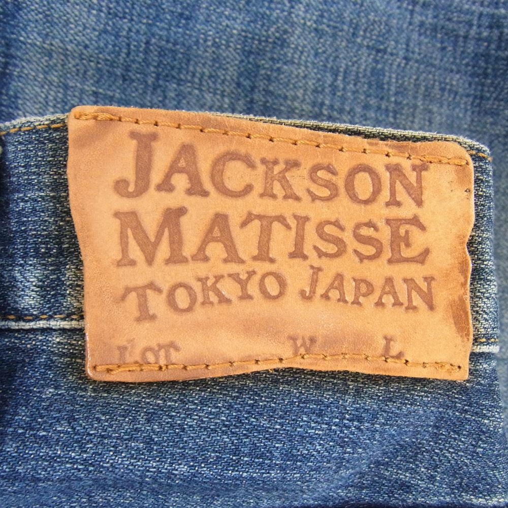 JACKSON MATISSE ジャクソンマティス JM10SS042 ダメージ加工 ストレート デニム パンツ インディゴブルー系 30【中古】