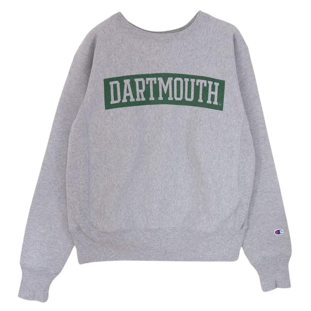 Champion チャンピオン USA製 単色タグ 復刻 ダートマス大学 REVERSE WEAVE SWEAT リバースウィーブ ロゴ スウェット  グレー系 M【中古】