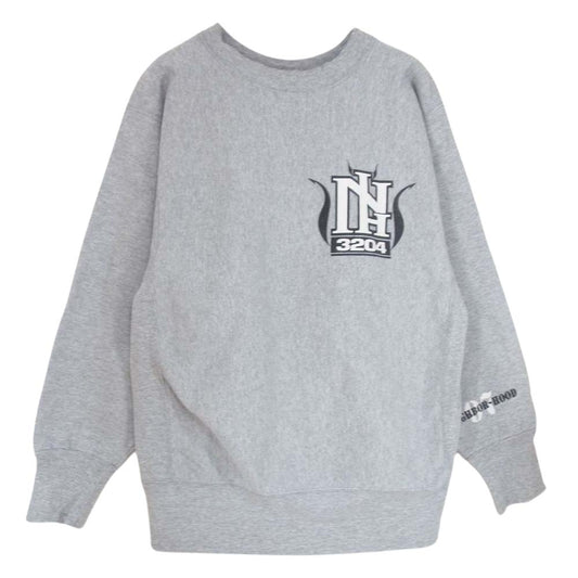 NEIGHBORHOOD ネイバーフッド ユナイテッドスポーツ製 リバースウィーブ型使用 ロゴ スウェット  グレー系 M【中古】